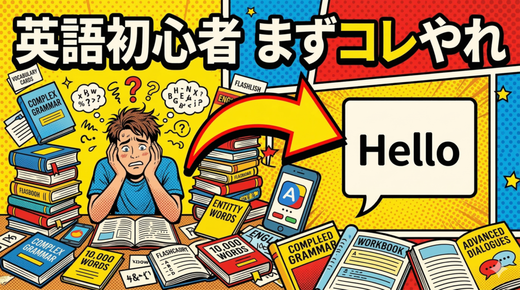 英語初心者は何から始めるべきかを解説する記事のアイキャッチ画像